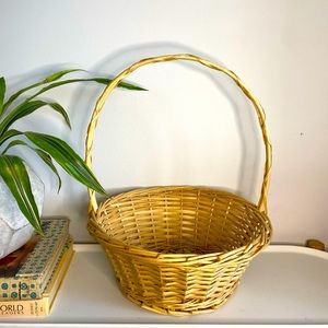 Vintage Wicker Basket with Handle